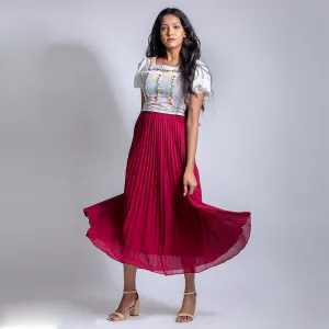 Flare Pleated Skirt