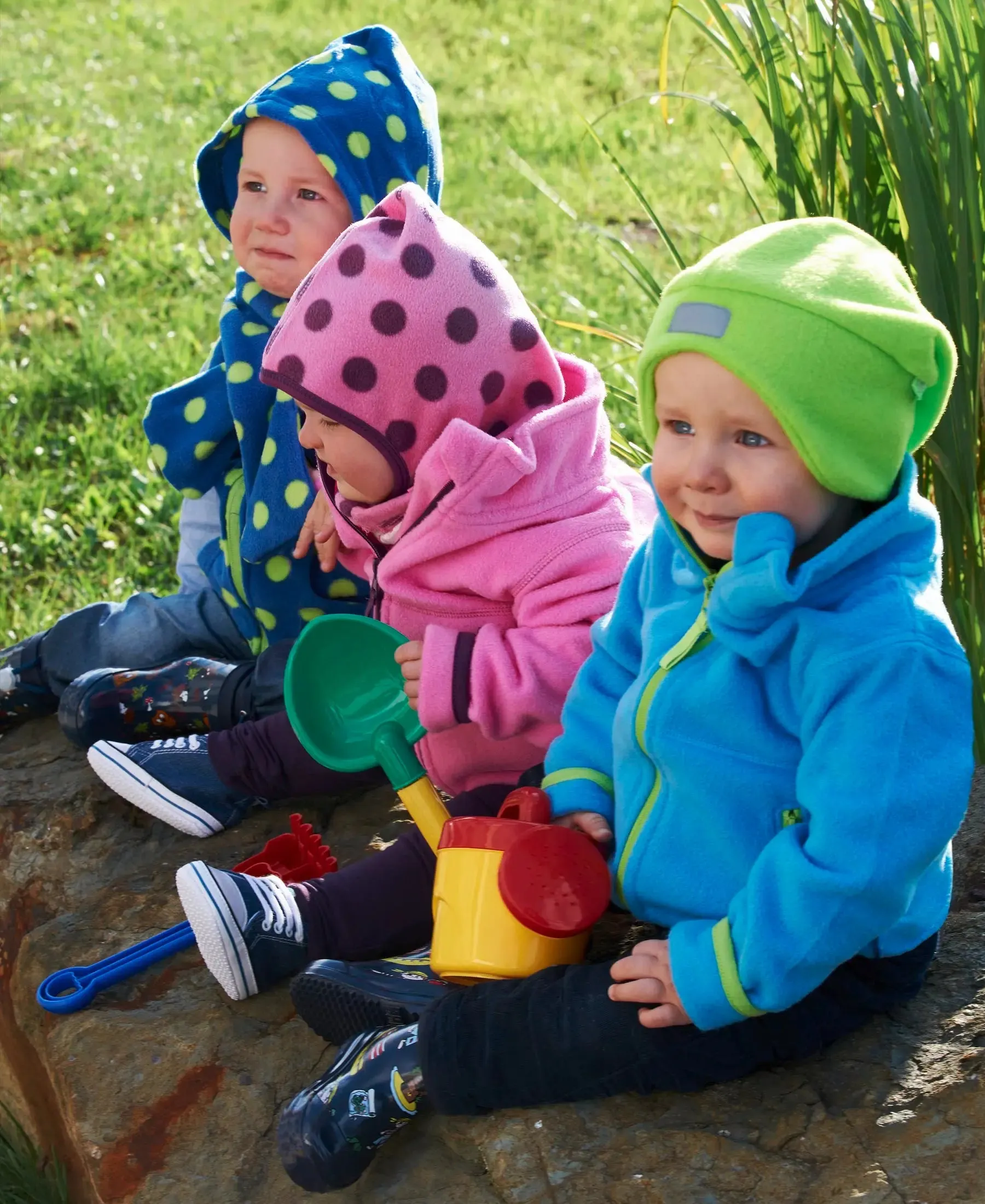 Fleece Jacket: Pink with Contrasting Zipper