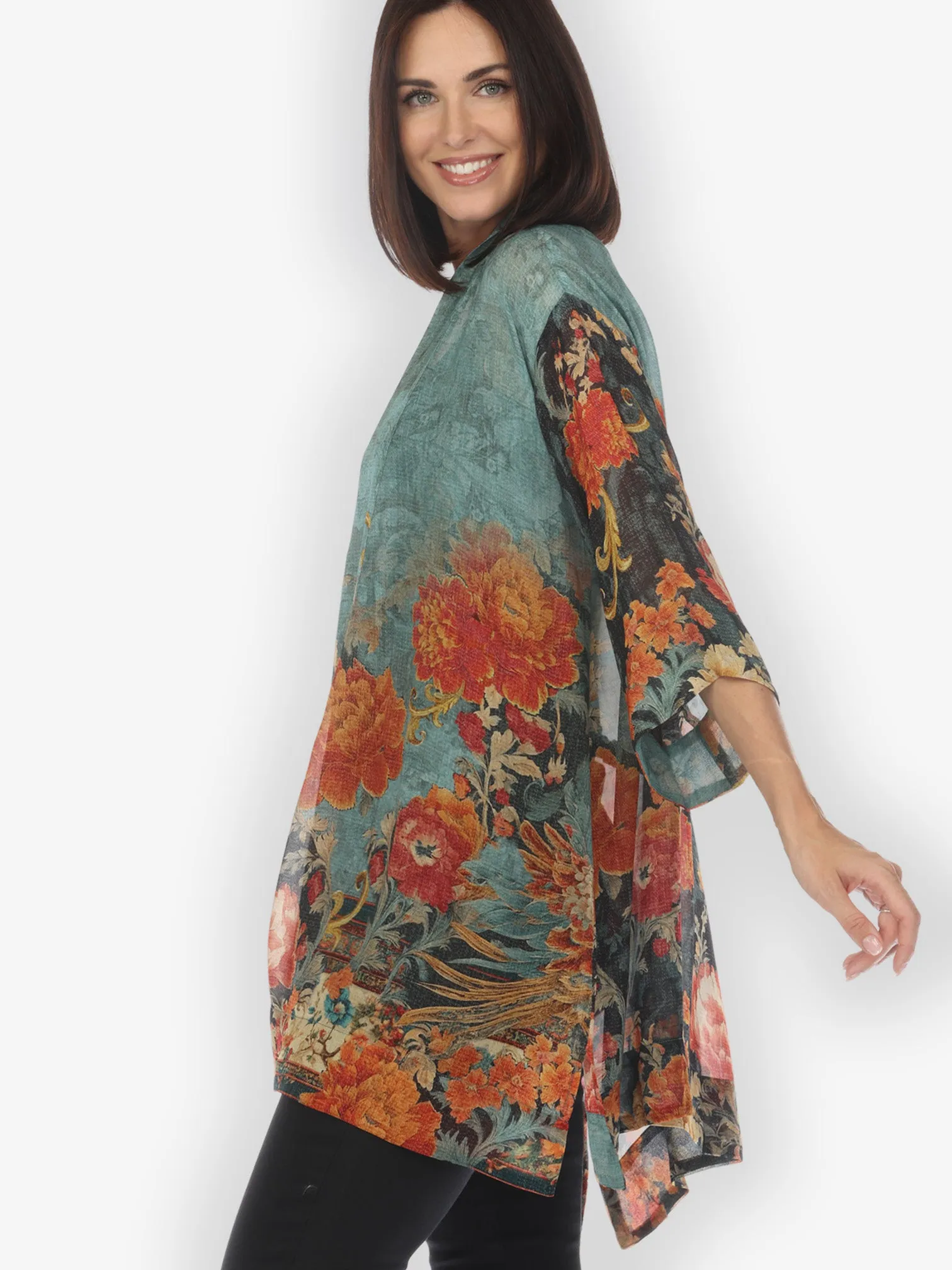 Flowers Land Kimono Jacket