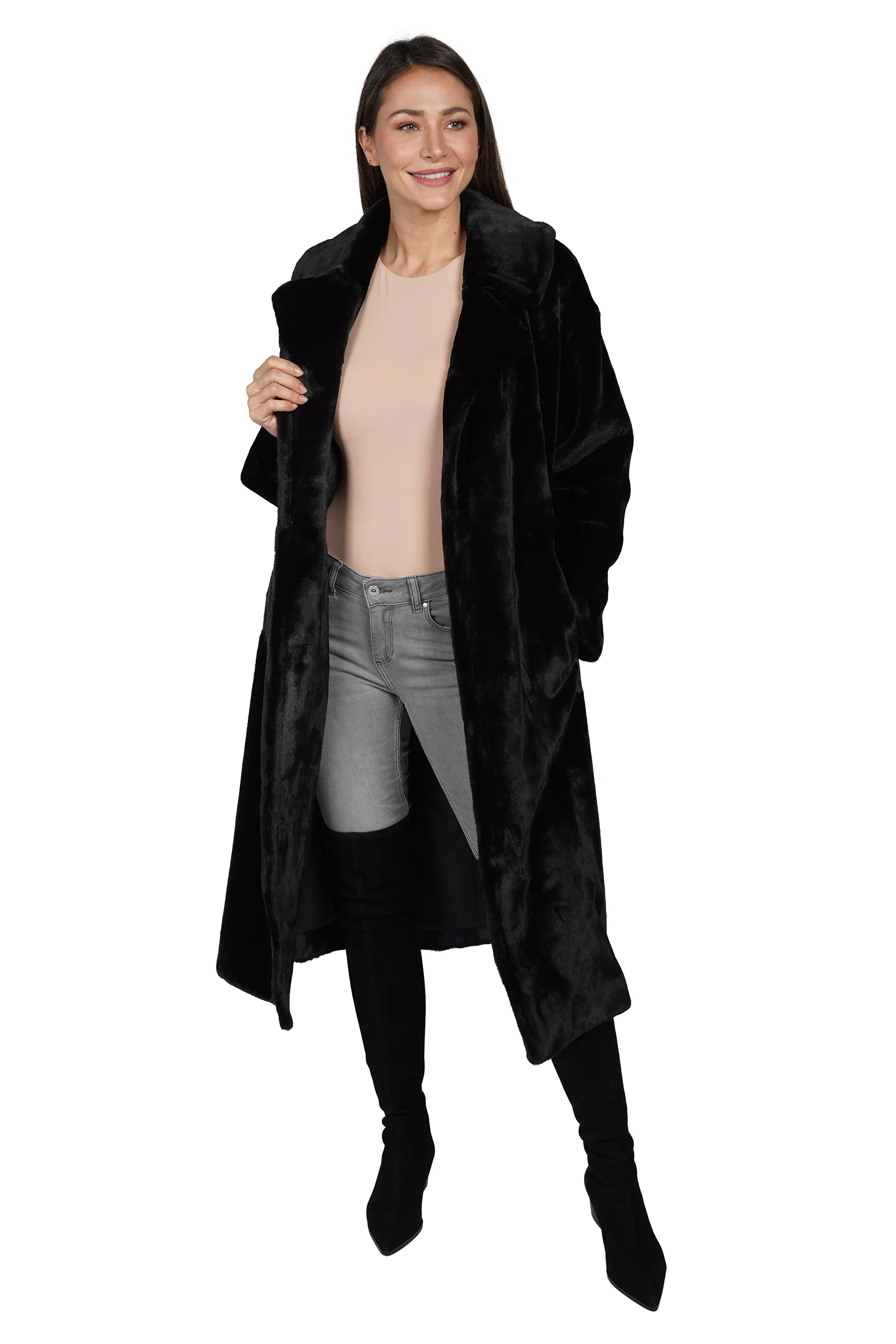 Freddy Long Faux Fur Coat