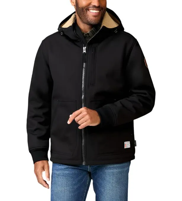 Free Country Mens Burly Canvas Soft Shell Fleece Lined Hooded Jacket