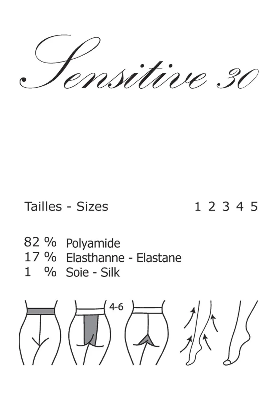 GERBE SENSITIVE 30 Brown Tights (Myrtille)