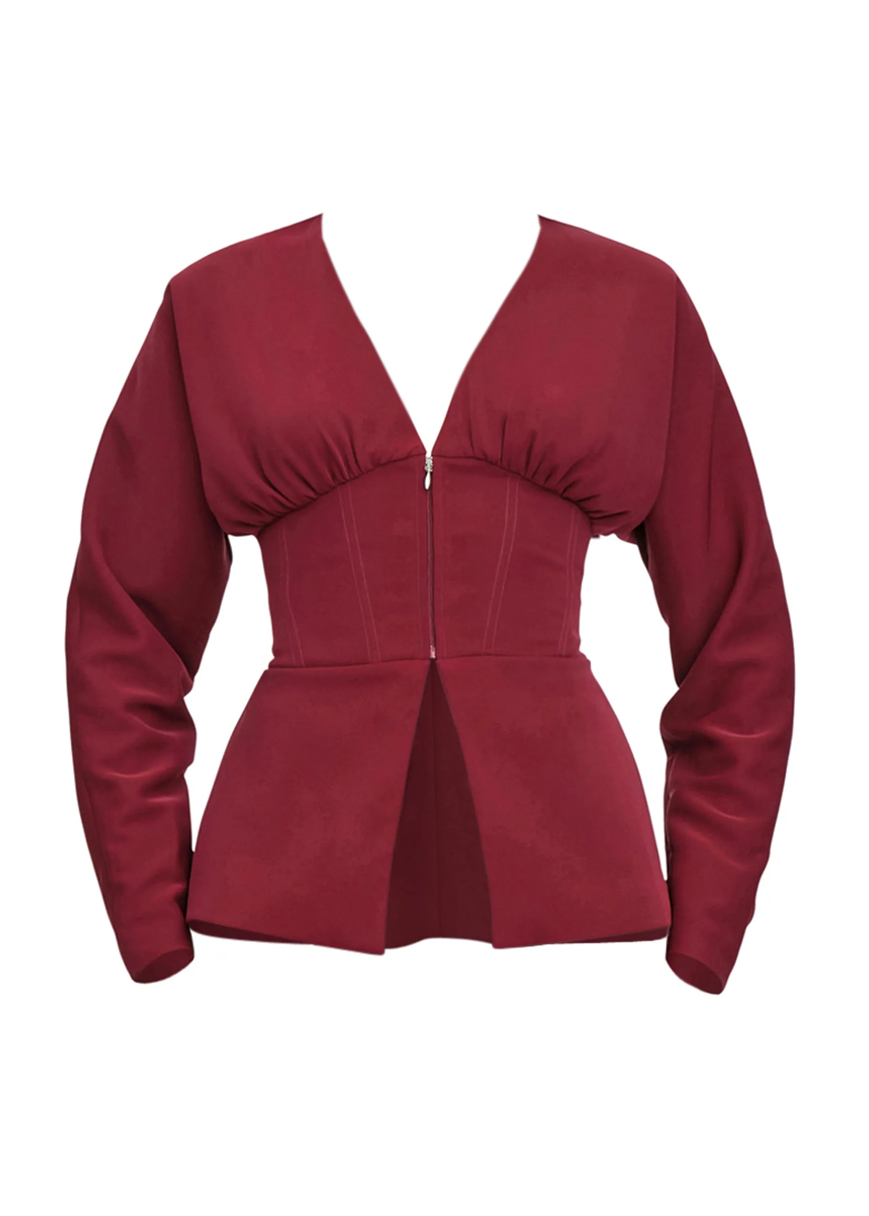 GIA CORSET BLAZER - PLUM