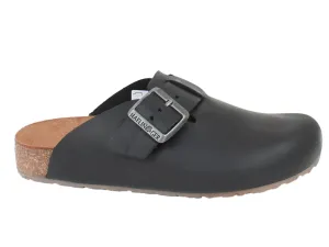 Haflinger Leather Clogs Porto Black