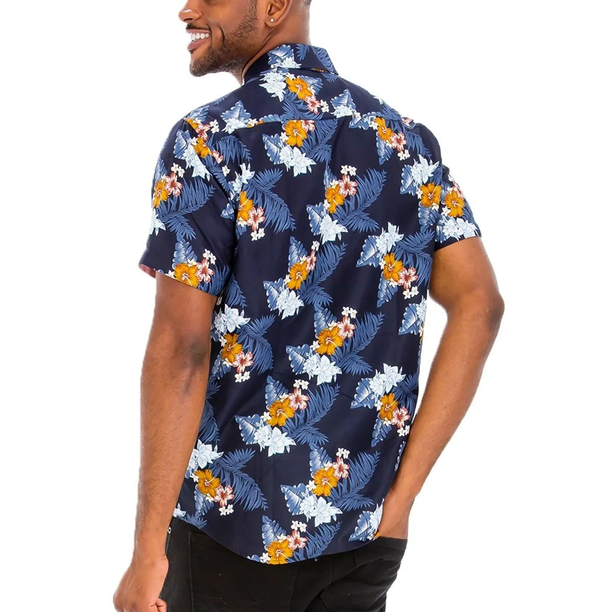 Hawaiian Print Button Down