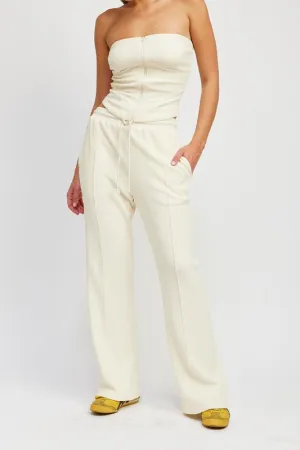 High waist drawstring pants