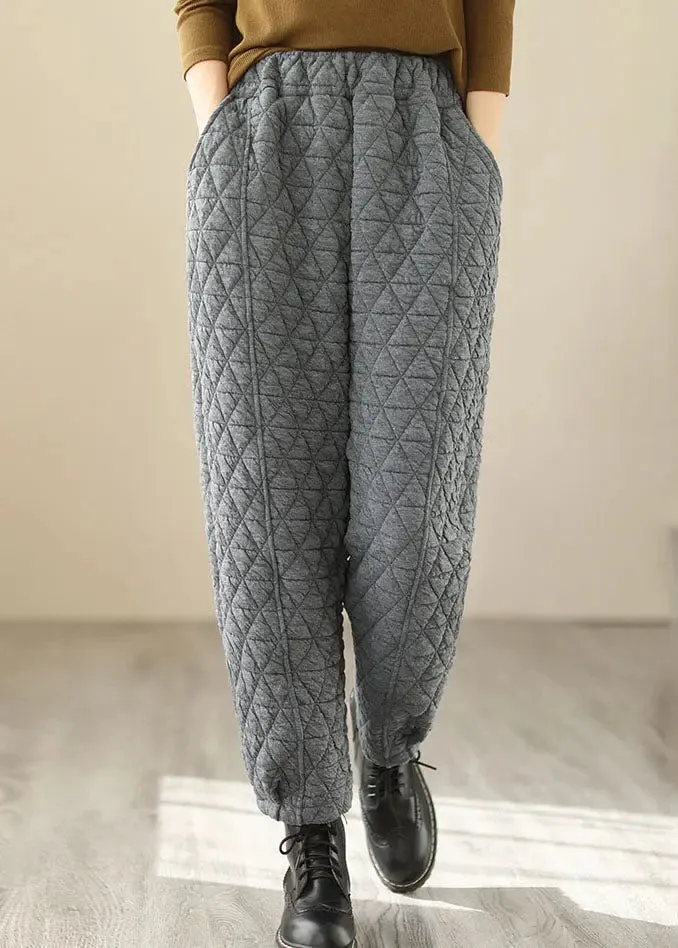 High Waist Fleece Lantern Pants