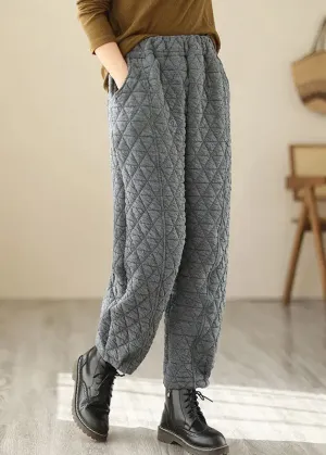 High Waist Fleece Lantern Pants