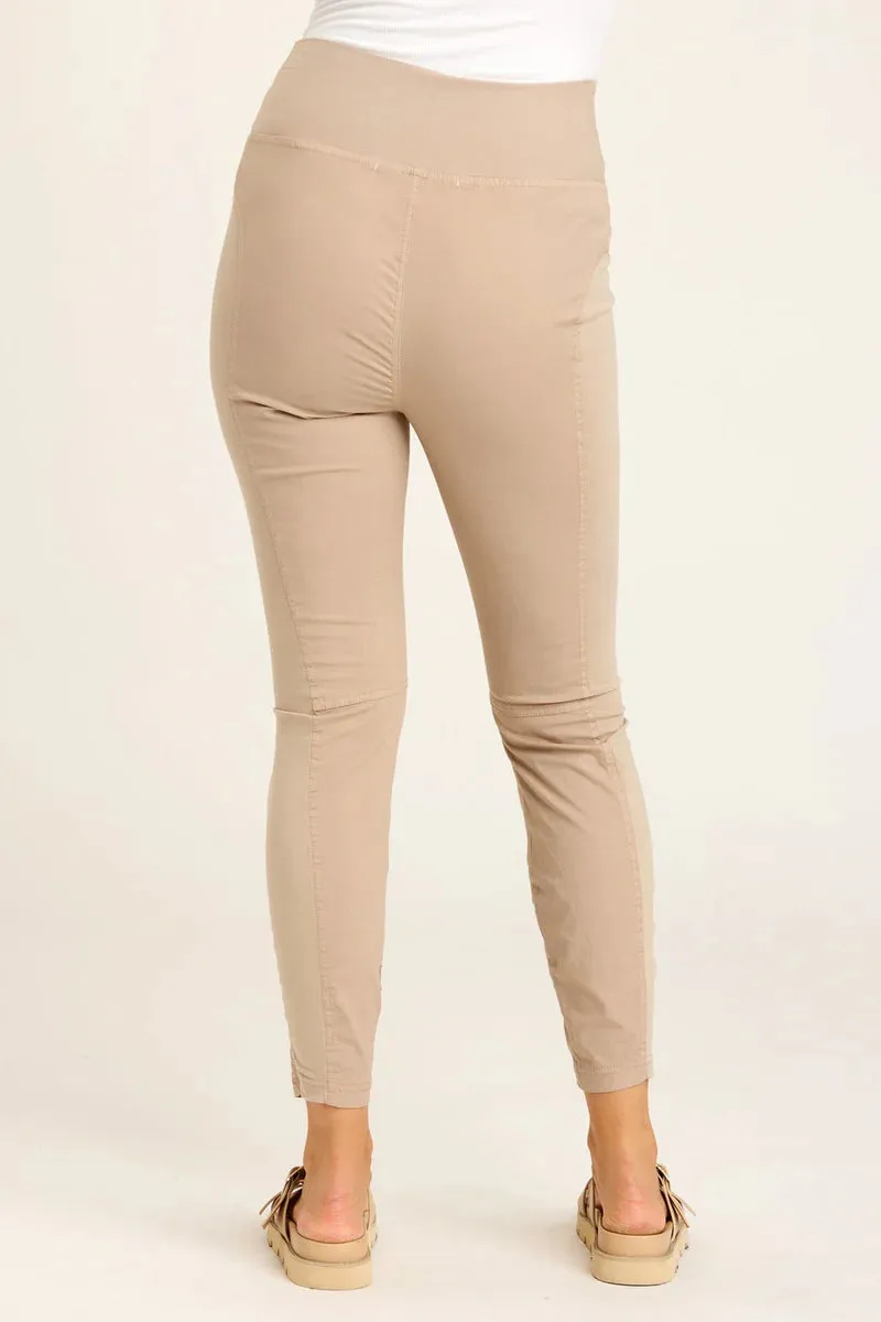 High Waist Penny Legging - Sand