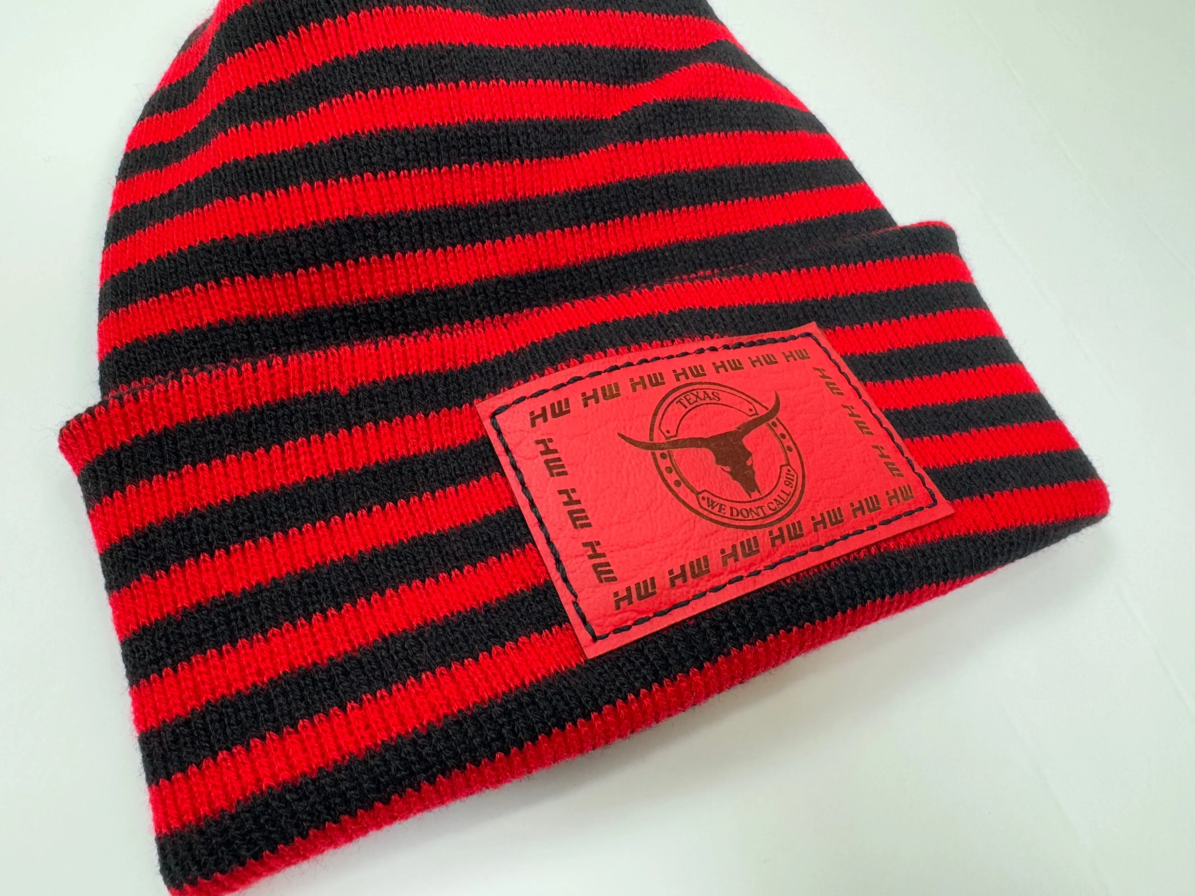 HW "Texas" RoRo Cuffed Beanie  "We Don't Call 911"- Made in USA Hats (Limited Edition)