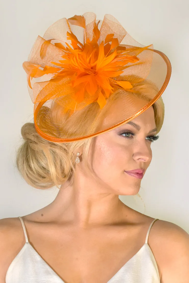 Isla Fascinator - Orange