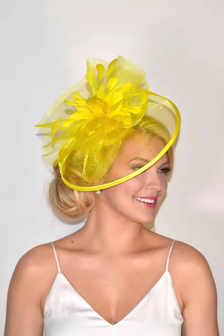 Isla Fascinator - Yellow