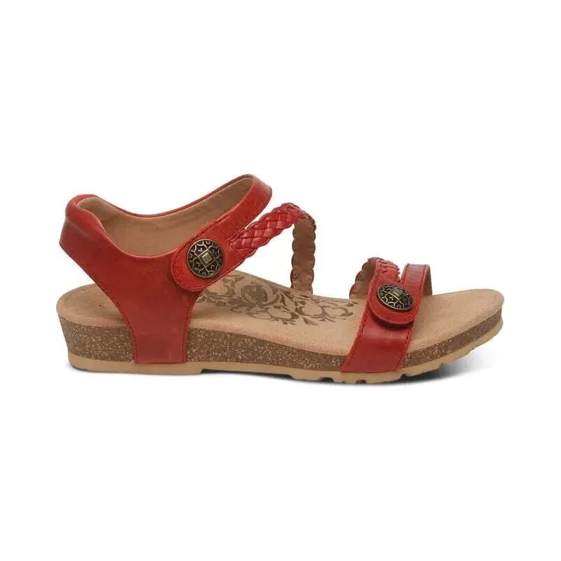 Jillian Quarter Braided Strap - Red