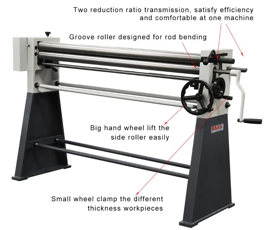 KAKA Industrial W01-4914 Slip Roll Machine, Sheet Metal Roller Machine With Two Removable Rollers, 49-Inch Slip Roll Roller Metal Plate Bending Round Machine, Slip Roll Machine capacity of 14 Gauge Steel