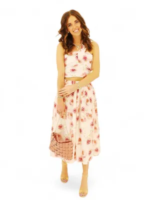 La Jolla Pleated Floral Skirt