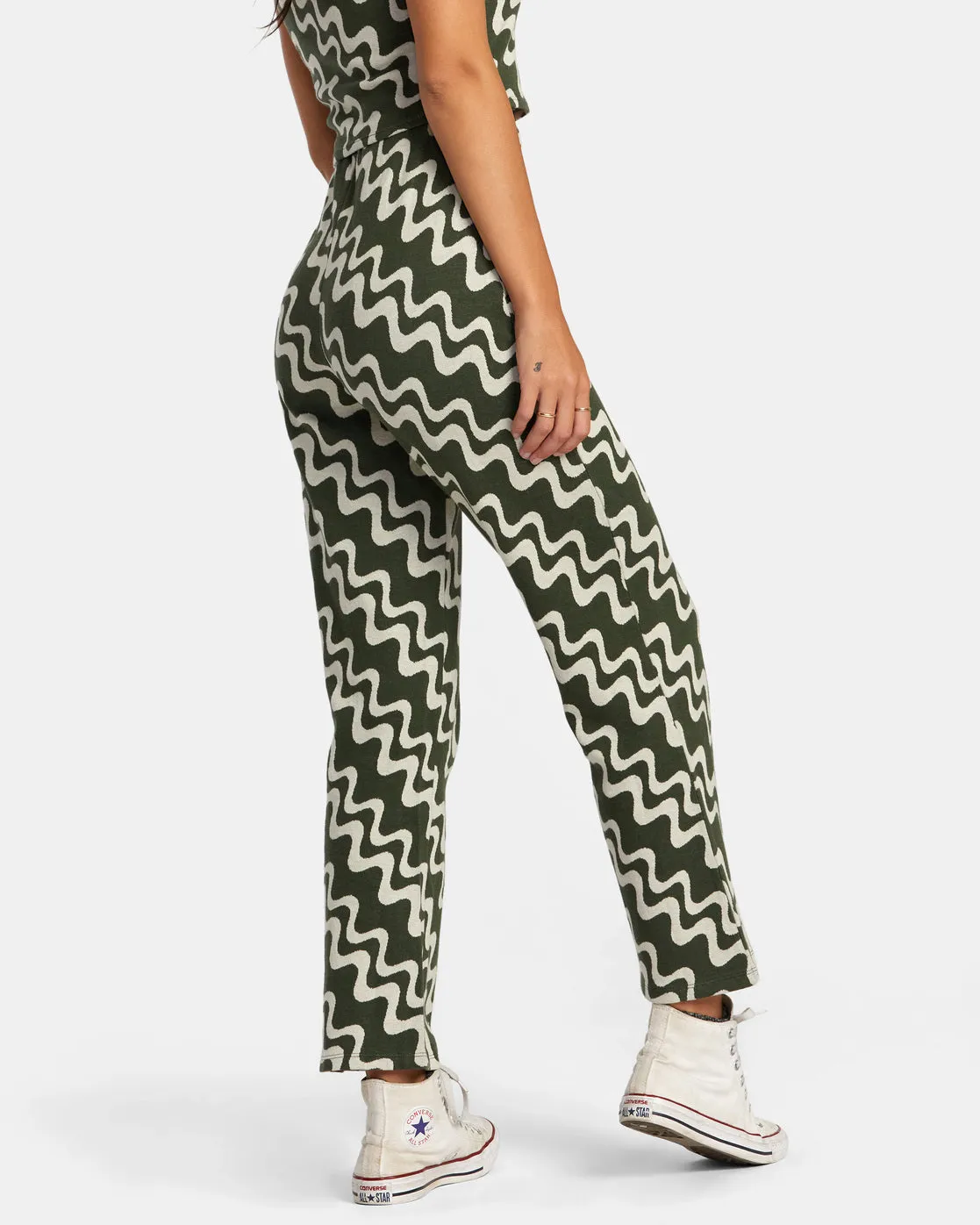 Lazy High Waist Pants - Forest