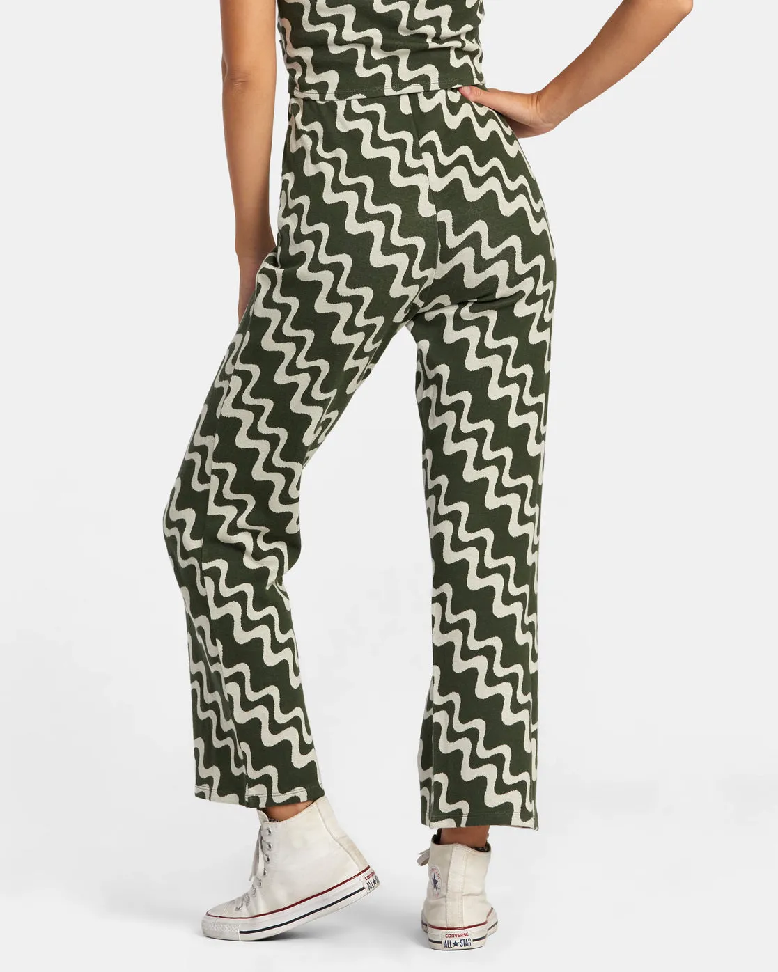 Lazy High Waist Pants - Forest