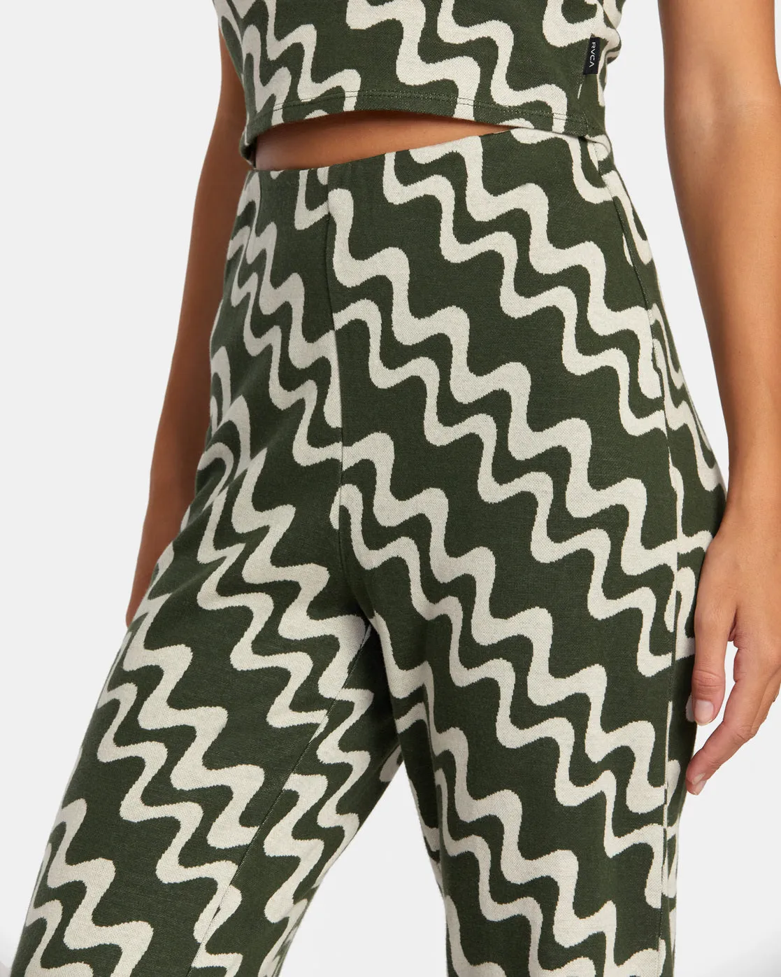 Lazy High Waist Pants - Forest