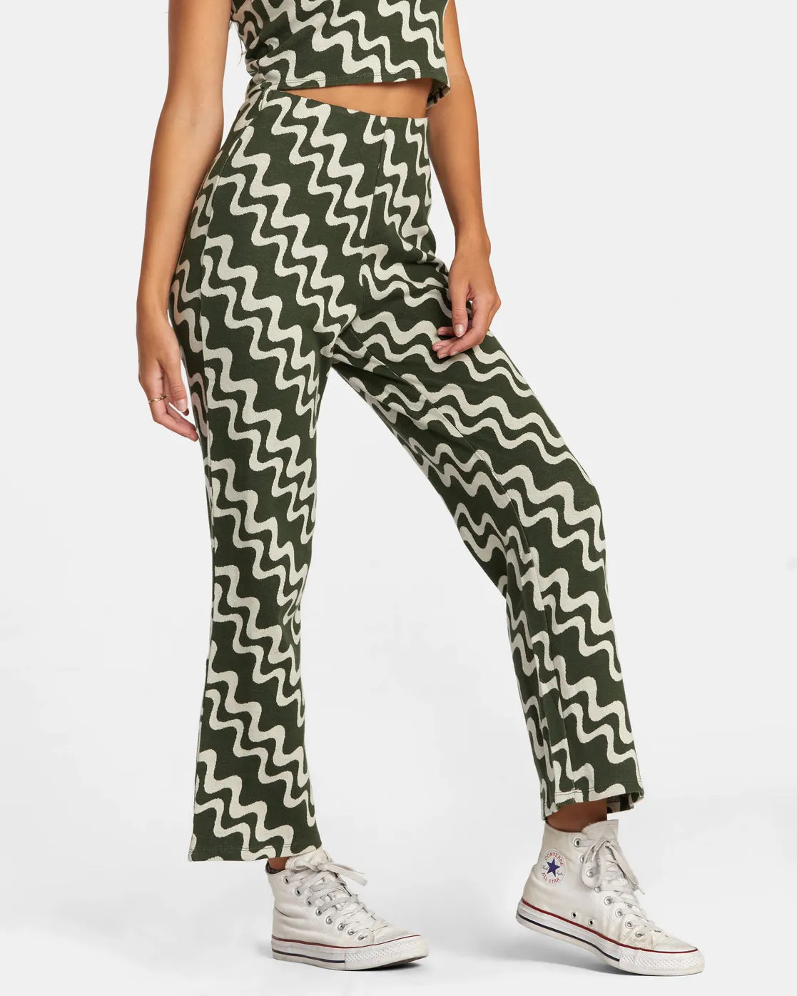 Lazy High Waist Pants - Forest