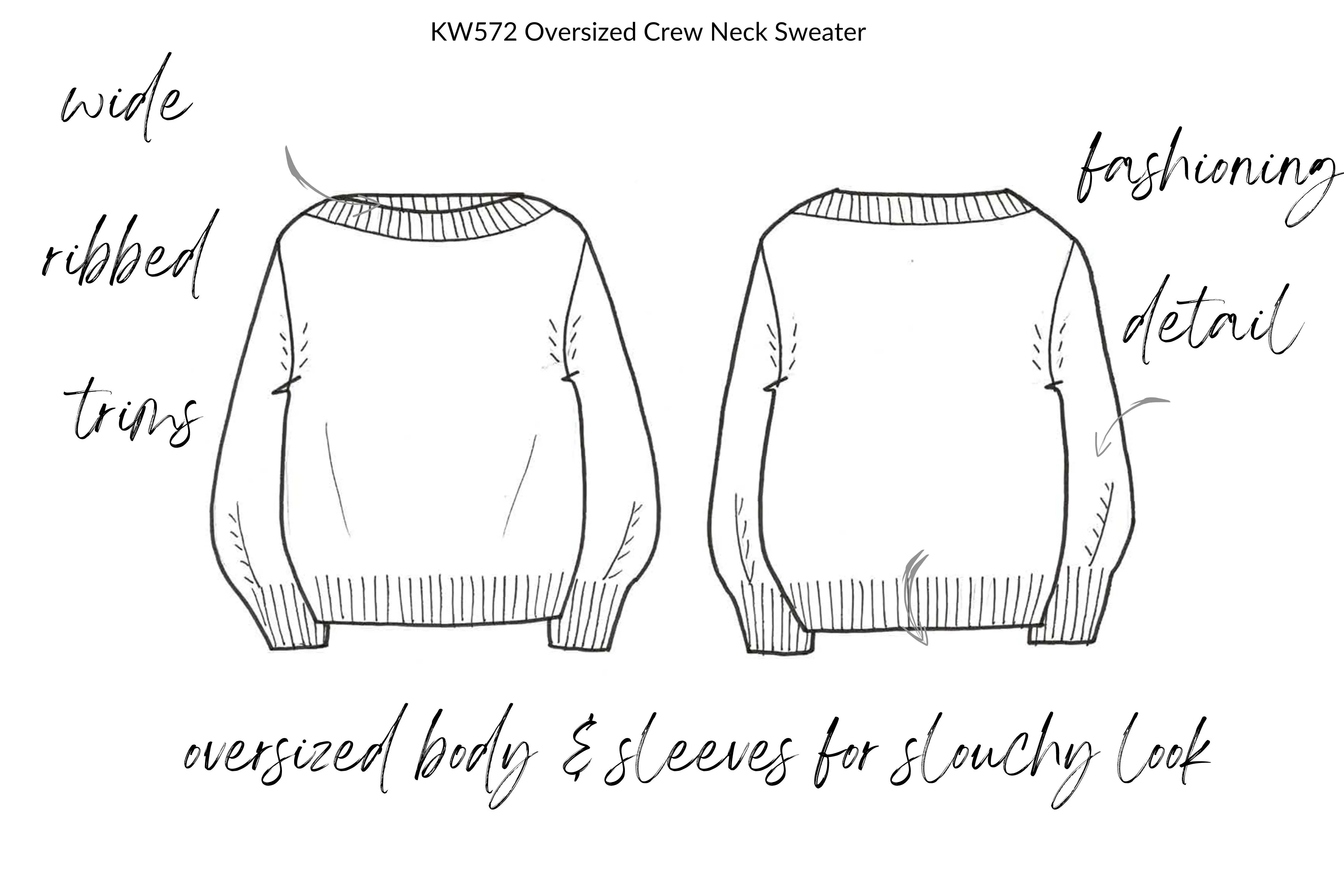 Lofty Oversized Crew Neck Cashmere Sweater - Made to Order