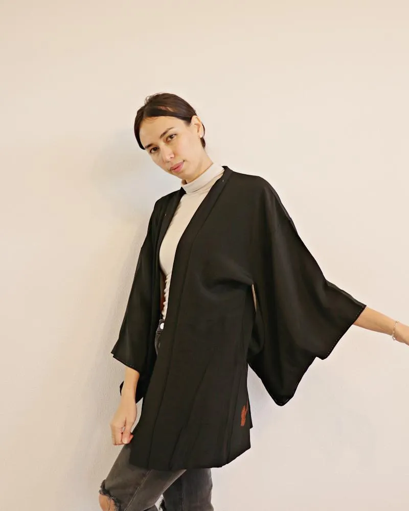 Mari Melody Black Haori Kimono Jacket