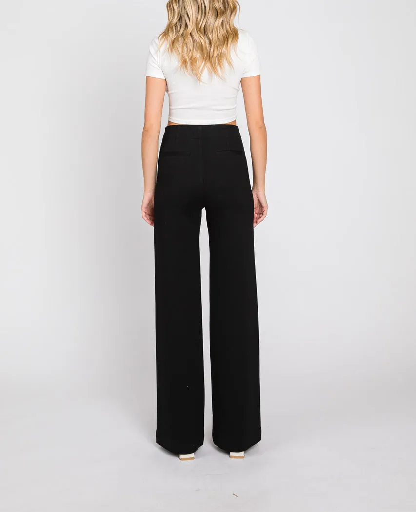 Maura Ponte High Waist Button Front Slacks