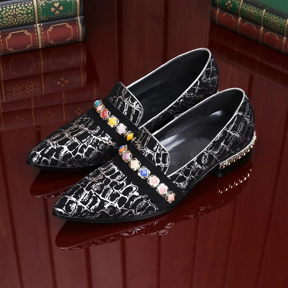 Men Captoe Printed Slip On Loafer