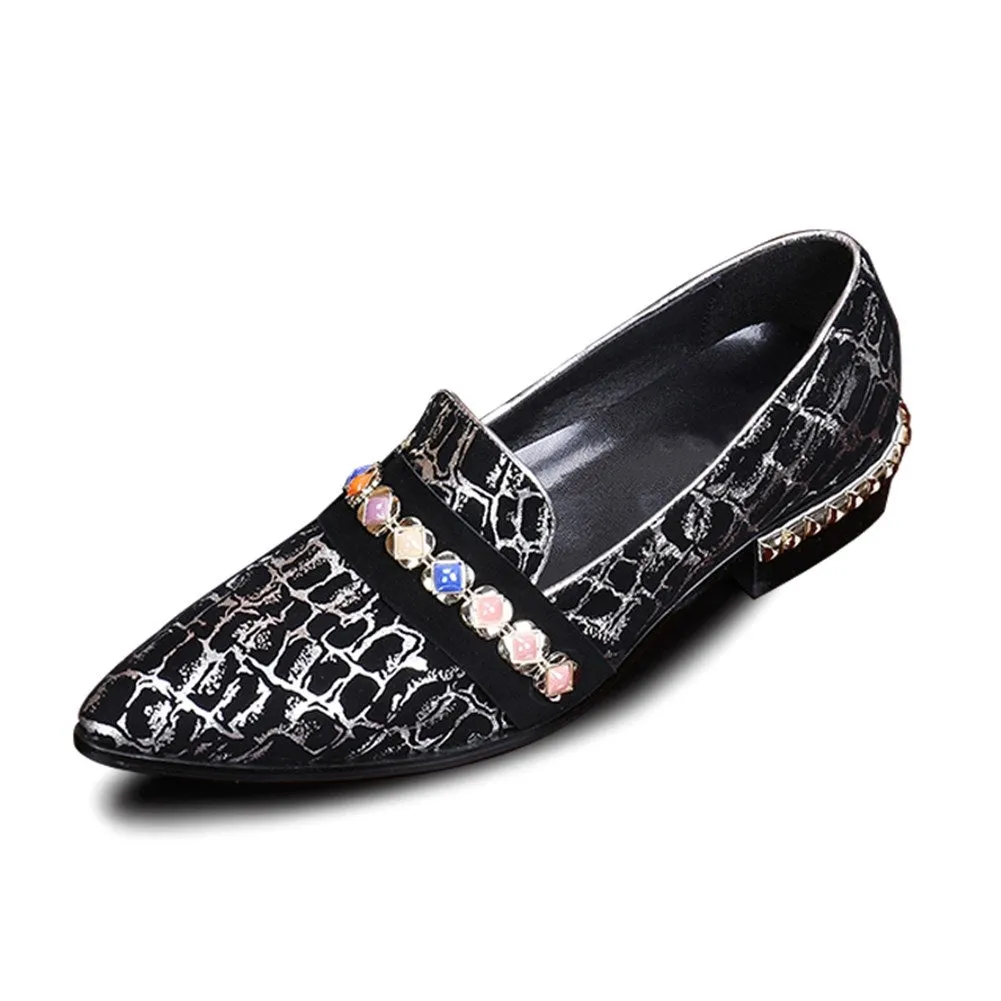 Men Captoe Printed Slip On Loafer