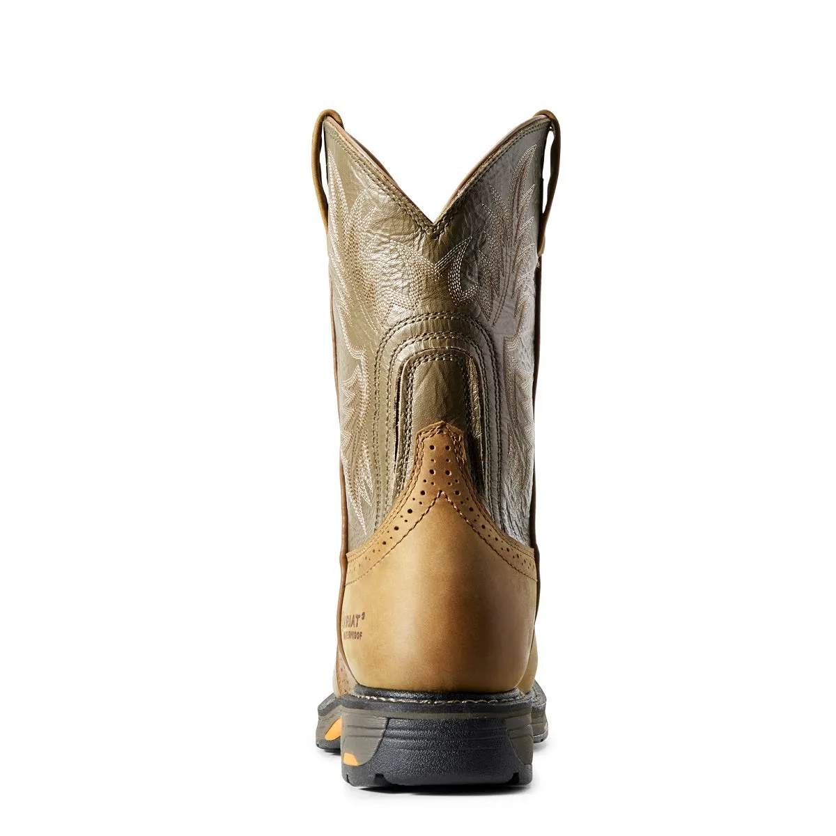 Men's Ariat Workhog H2O Bark Army, EH, WP, SR Pull-On Western Round Composite Toe Boot