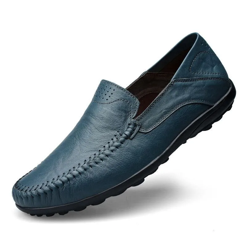 Men's Casual Genuine Leather Shoes | Plus Size Loafers