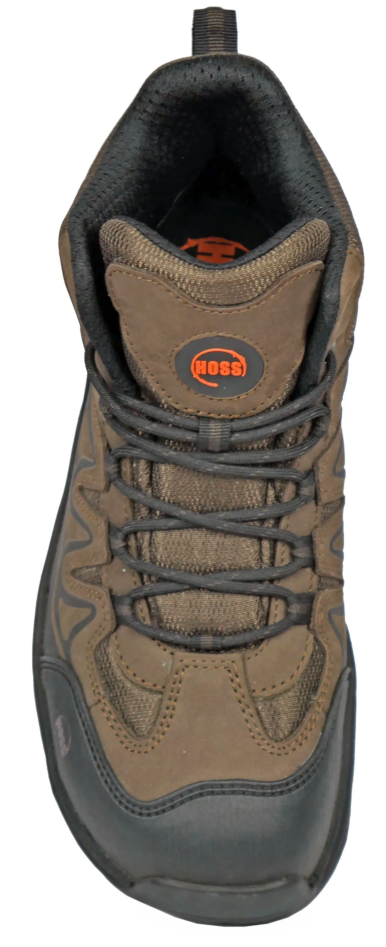 Men's Hoss Eric Hi Brown, EH, SR, Mid Hiker, Soft Toe Boot