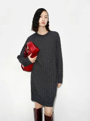 Midi Cut Knit Scarf Dress