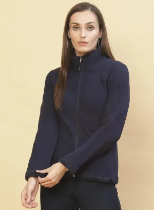 Midnight Blue Fleece Zipper Jacket