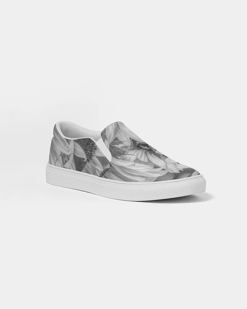 Monochrome Sunflower Slip-On Canvas Shoe