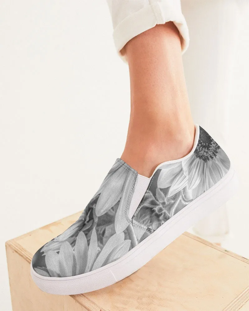 Monochrome Sunflower Slip-On Canvas Shoe