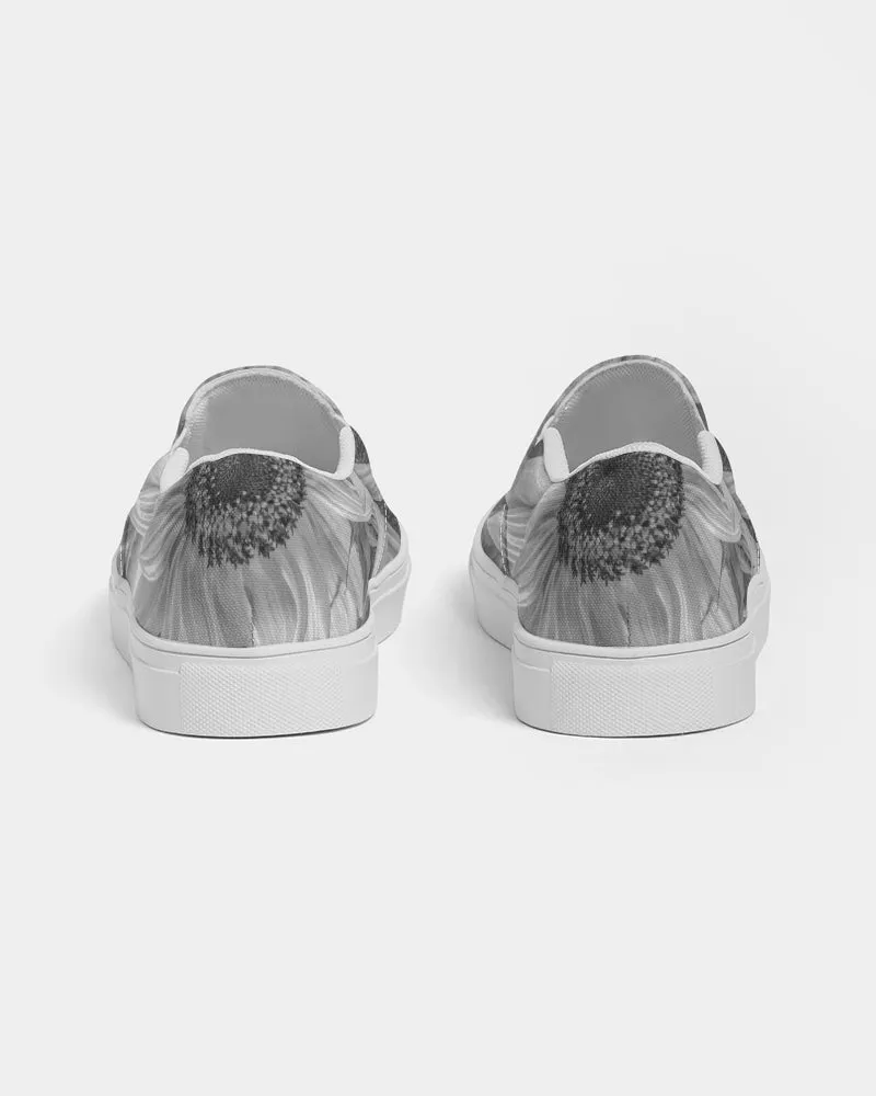 Monochrome Sunflower Slip-On Canvas Shoe