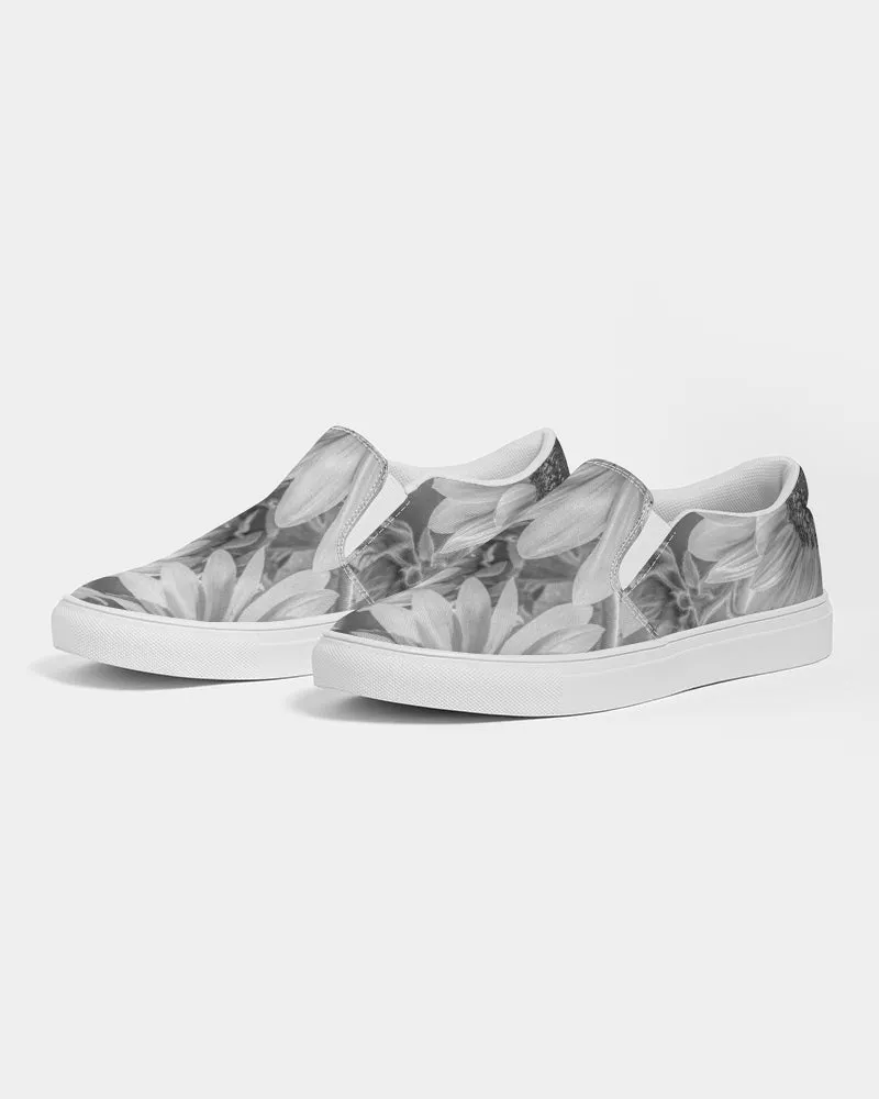 Monochrome Sunflower Slip-On Canvas Shoe