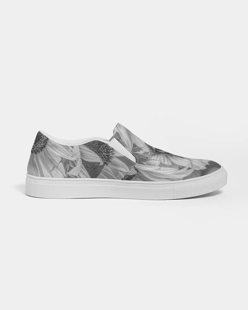 Monochrome Sunflower Slip-On Canvas Shoe