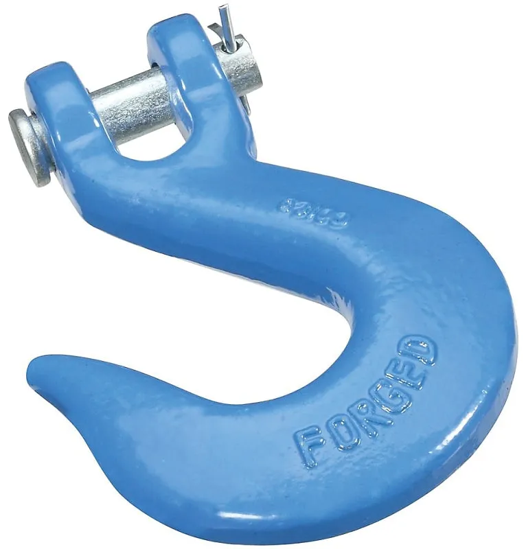 National Hardware 3242BC Series N177-279 Clevis Slip Hook, 3/8 in, 5400 lb Working Load, Steel, Blue :EA: QUANTITY: 1