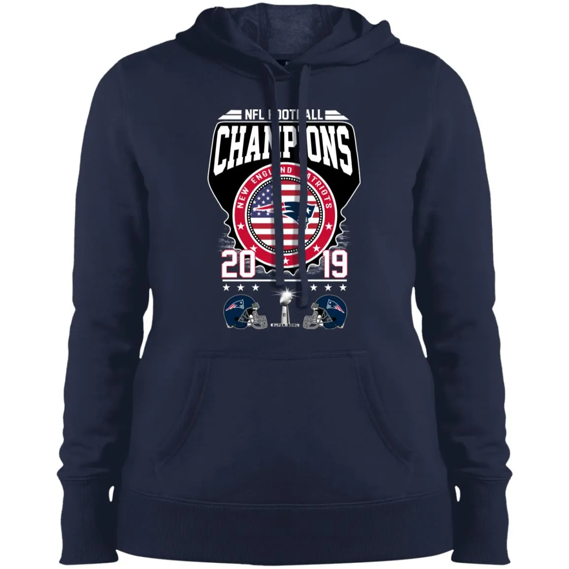 Nfl – Football Champions New England Patriots Super Bowl 2019 Women Hooded Sweatshirt