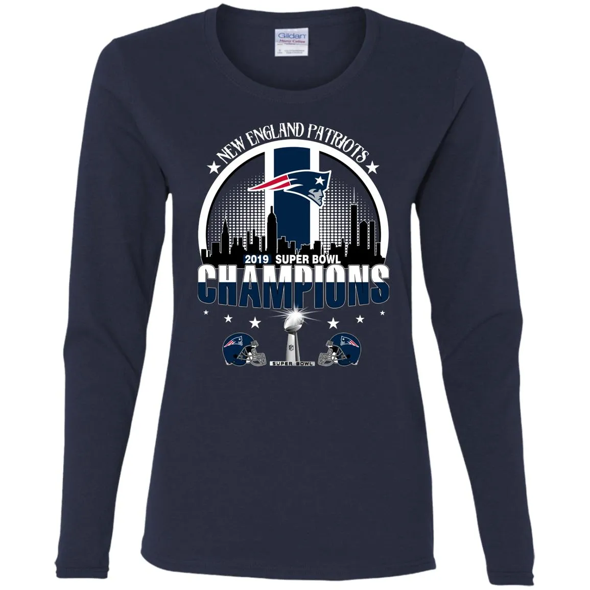 Nfl – New England Patriots 2019 Super Bowl Champions Football Women Long Sleeve Shirt