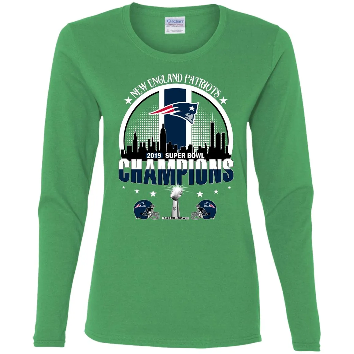 Nfl – New England Patriots 2019 Super Bowl Champions Football Women Long Sleeve Shirt