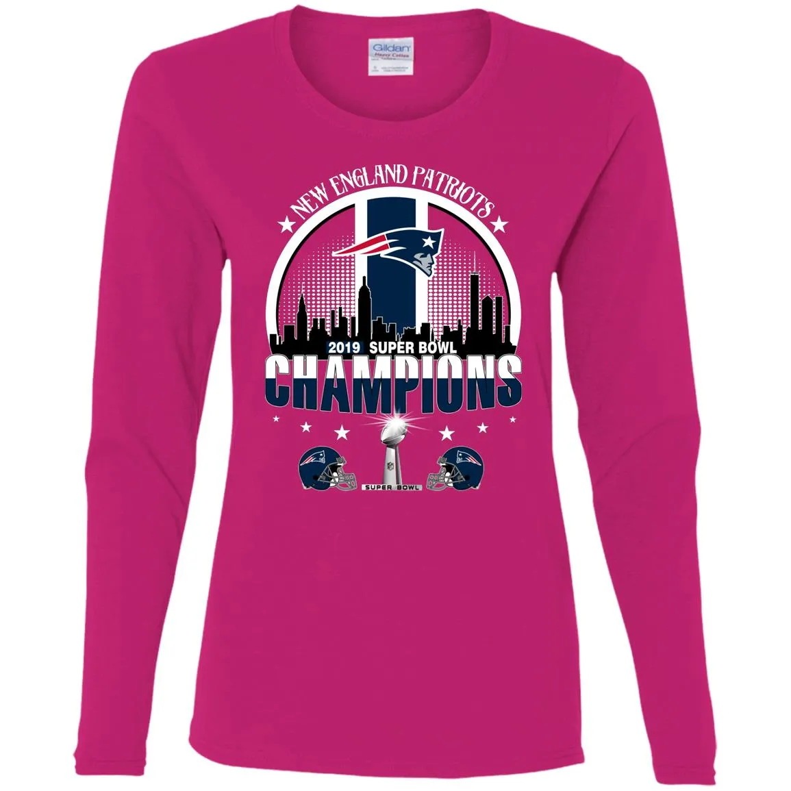 Nfl – New England Patriots 2019 Super Bowl Champions Football Women Long Sleeve Shirt