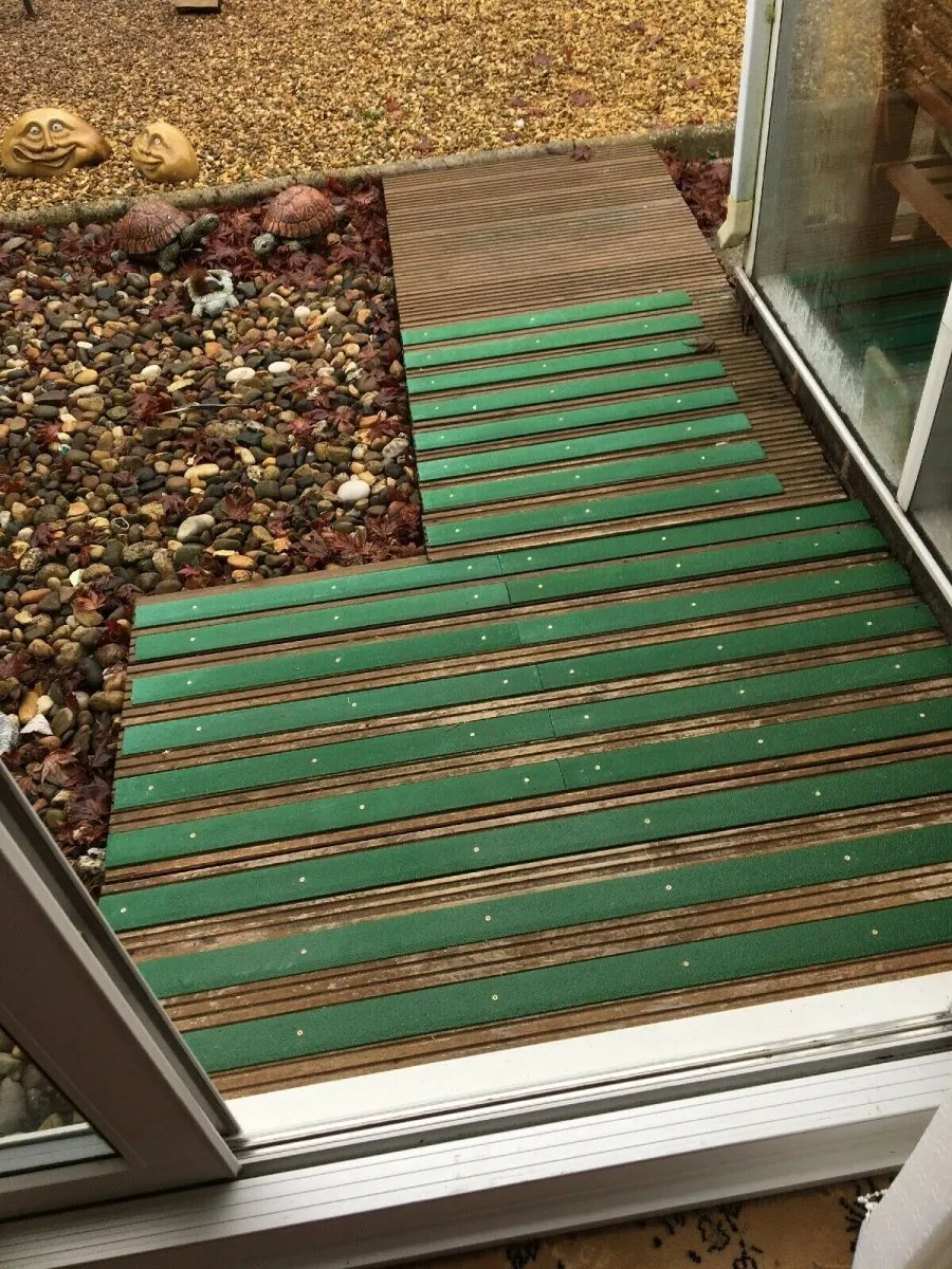 Non Slip Decking Strips GRP Heavy Duty Pro Grade 50mm - GREEN