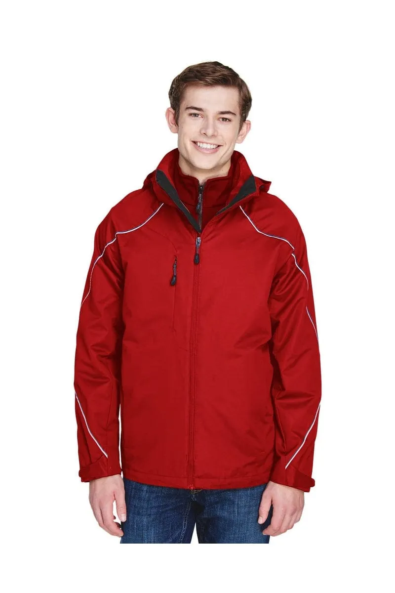 North End 88196: Men's Angle 3-in-1 Jacket with Bonded Fleece Liner