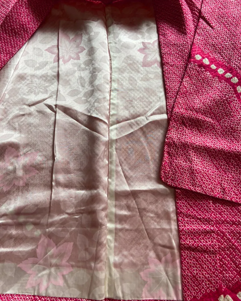 One Line Shibori Haori Kimono Jacket