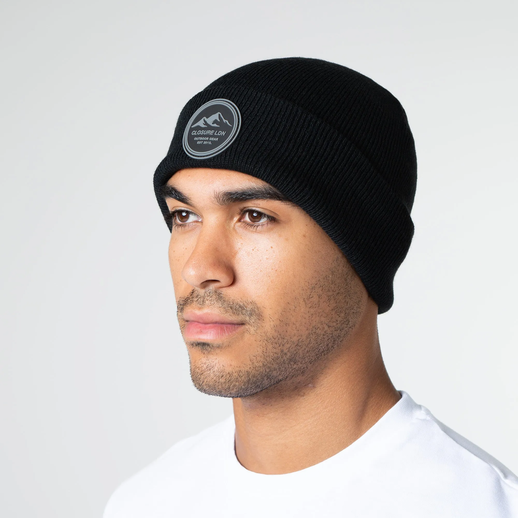 Outdoor Circle Badge Beanie | Black