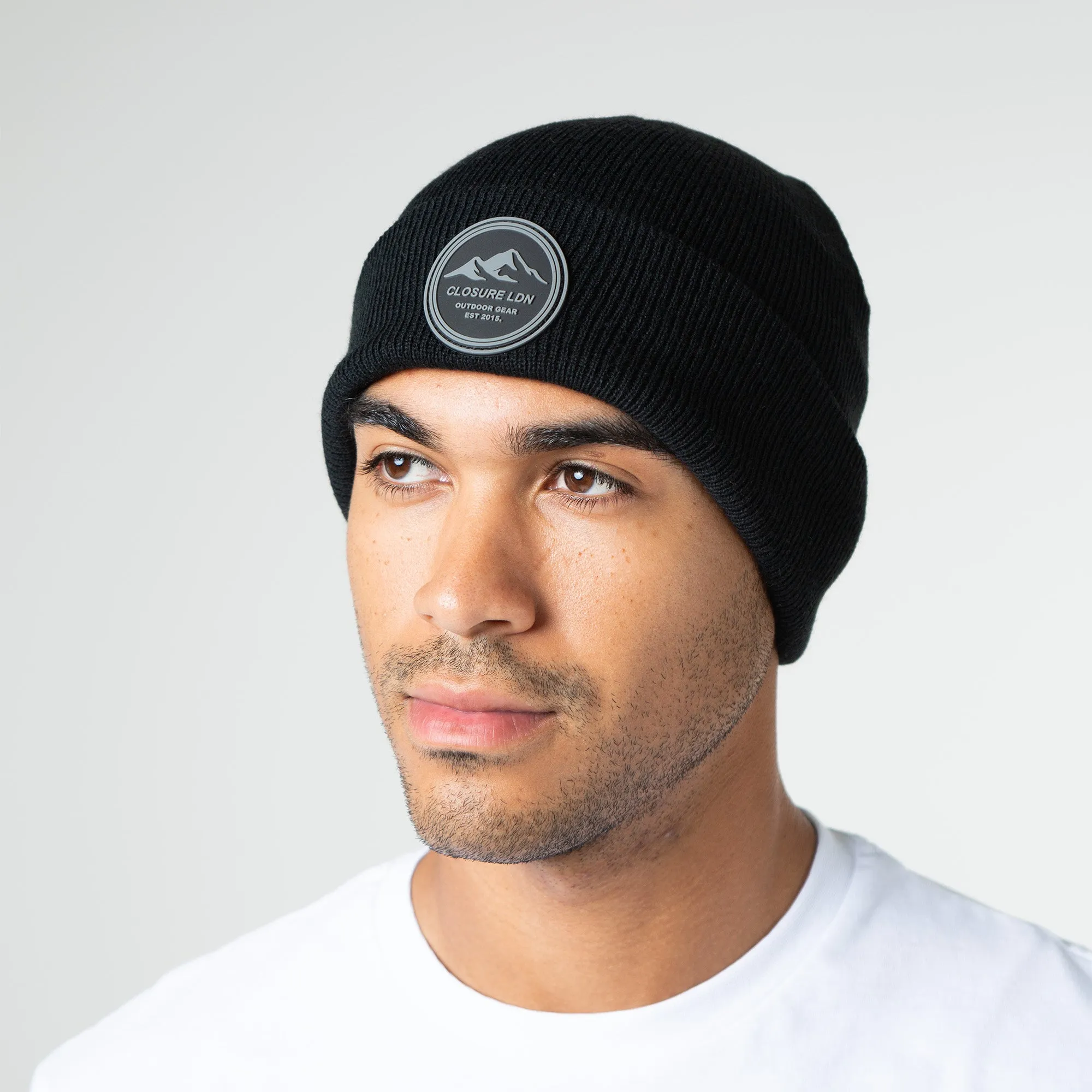 Outdoor Circle Badge Beanie | Black