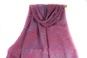 Pink Big Wild Paisley Pashmina Scarf Bohemian Shawl