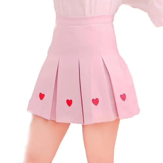 Pleated Heart Skirt